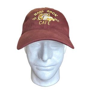 Vintage Hard Rock Cafe Nassau Bahamas Burgundy Dad Hat